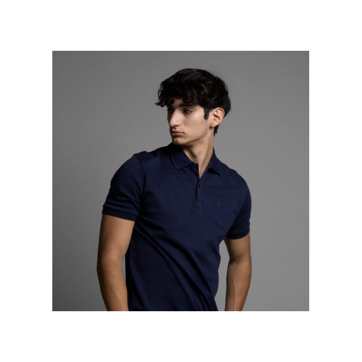 Polo de màniga curta marine